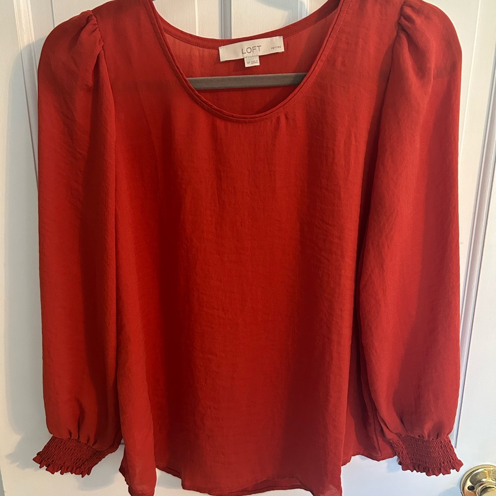 LOFT Women's Scarlet Blouse Petite Small